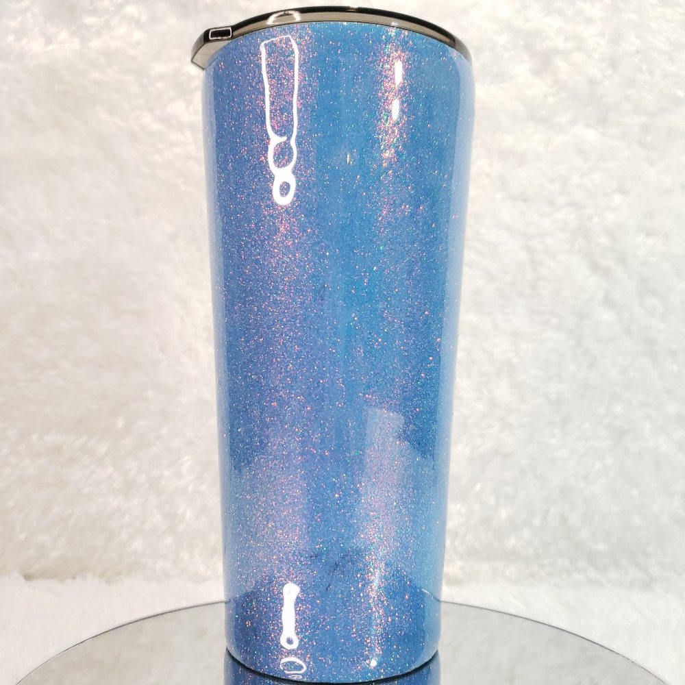 Frost Blue Holographic Tumbler  24oz